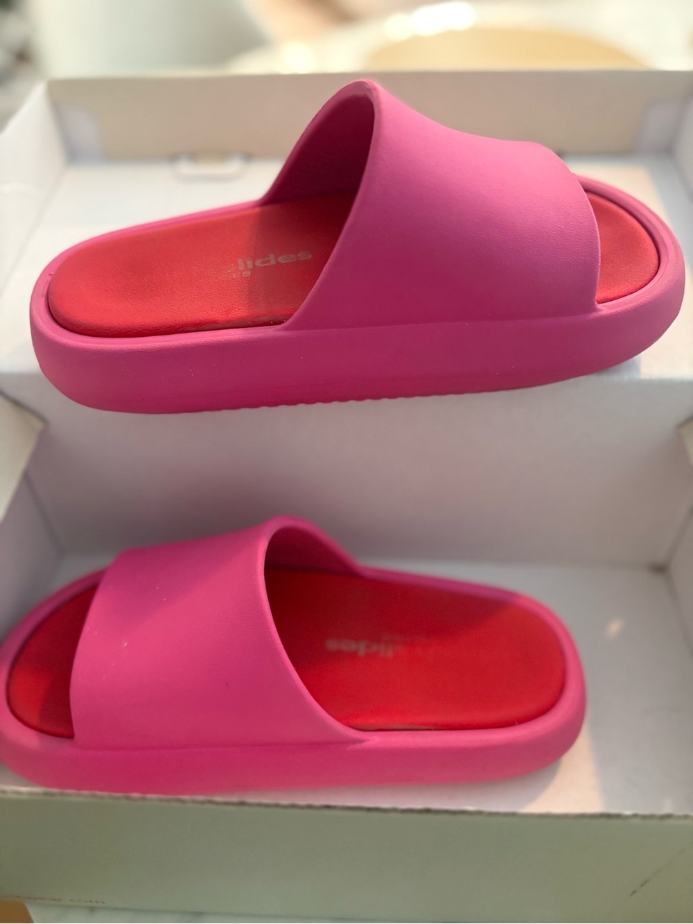 J Slides Bright Pink Slide Sandals